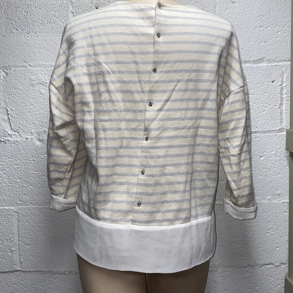 zara basics striped rhinestone sweater small - Picture 4 of 6